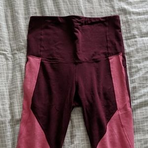 Pink and red gap fit maternity capris